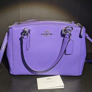 COACH Purple Mini Christie Crossgrain F36704